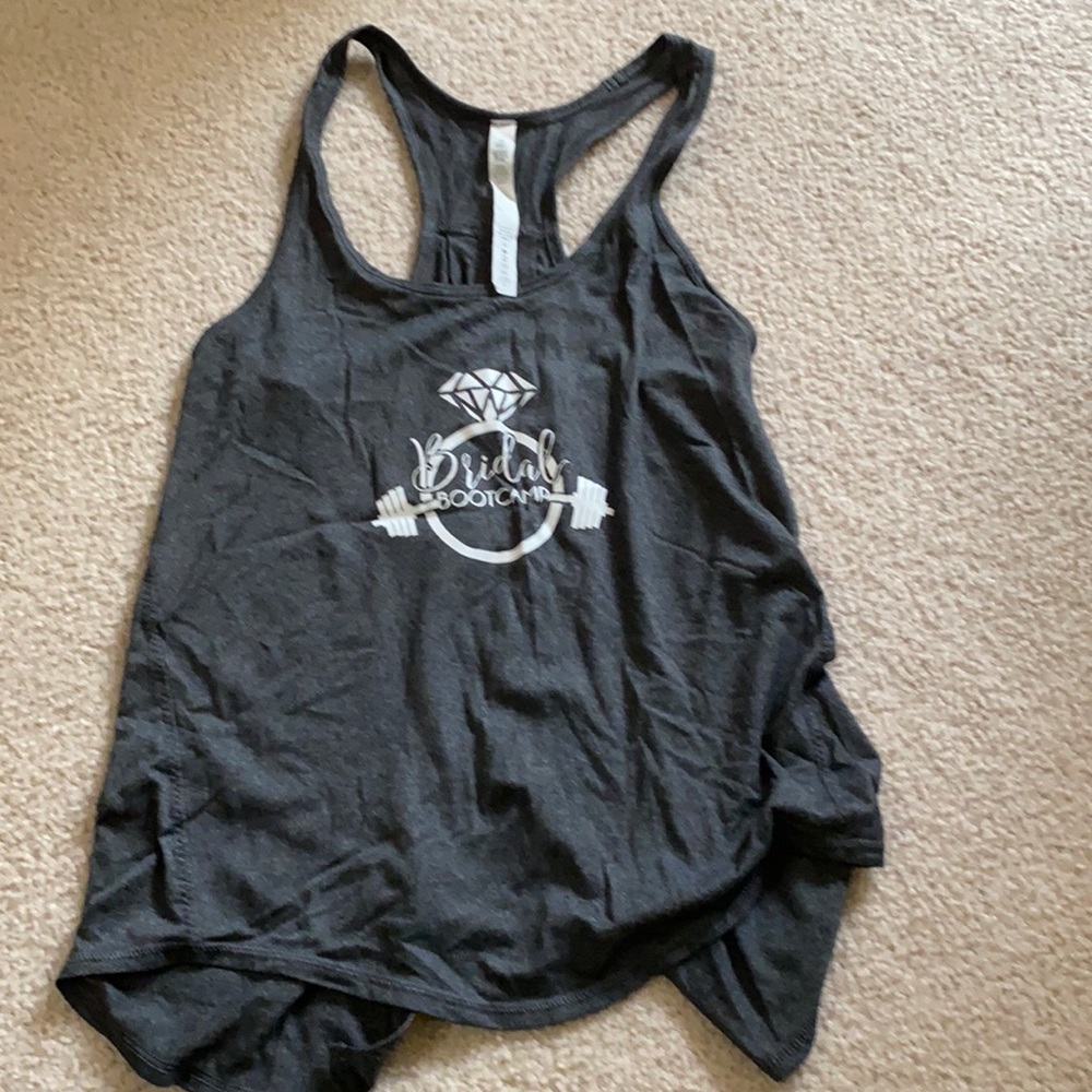 Grey bride open back lululemon tank top